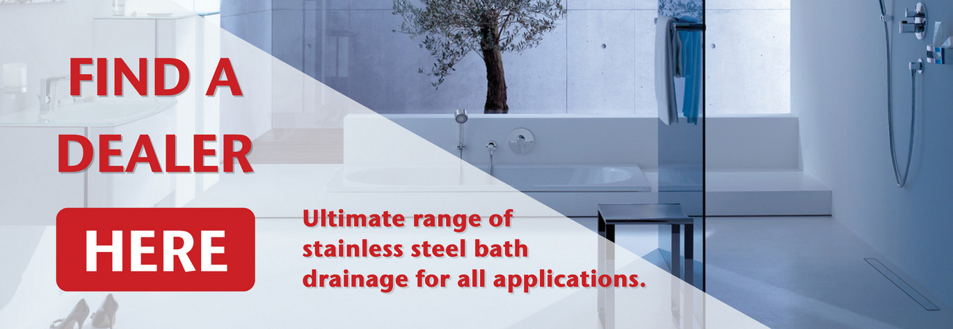 Find A Dealer Bath Drainage Banner