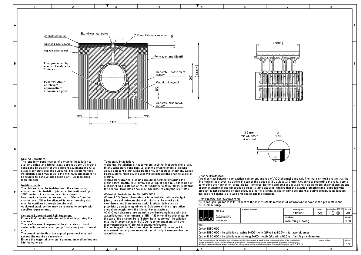 ACO_Qmax_NEO_600_Installation_drawing_D400_with_QRoad_rail_0.5m_for_asphalt_areas_detail.pdf