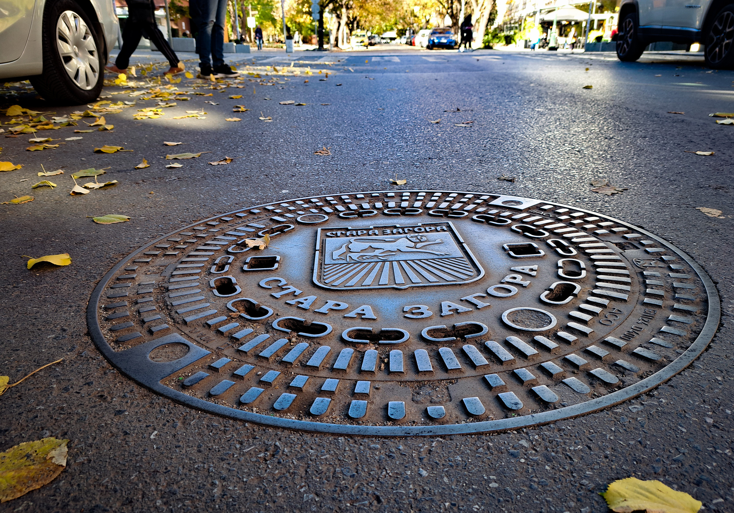 Капак с емблемата на Стара Загора Капак с емблемата на Стара Загора, част от инфраструктурата за управление на повърхностни води с продукти от ACO Bulgaria